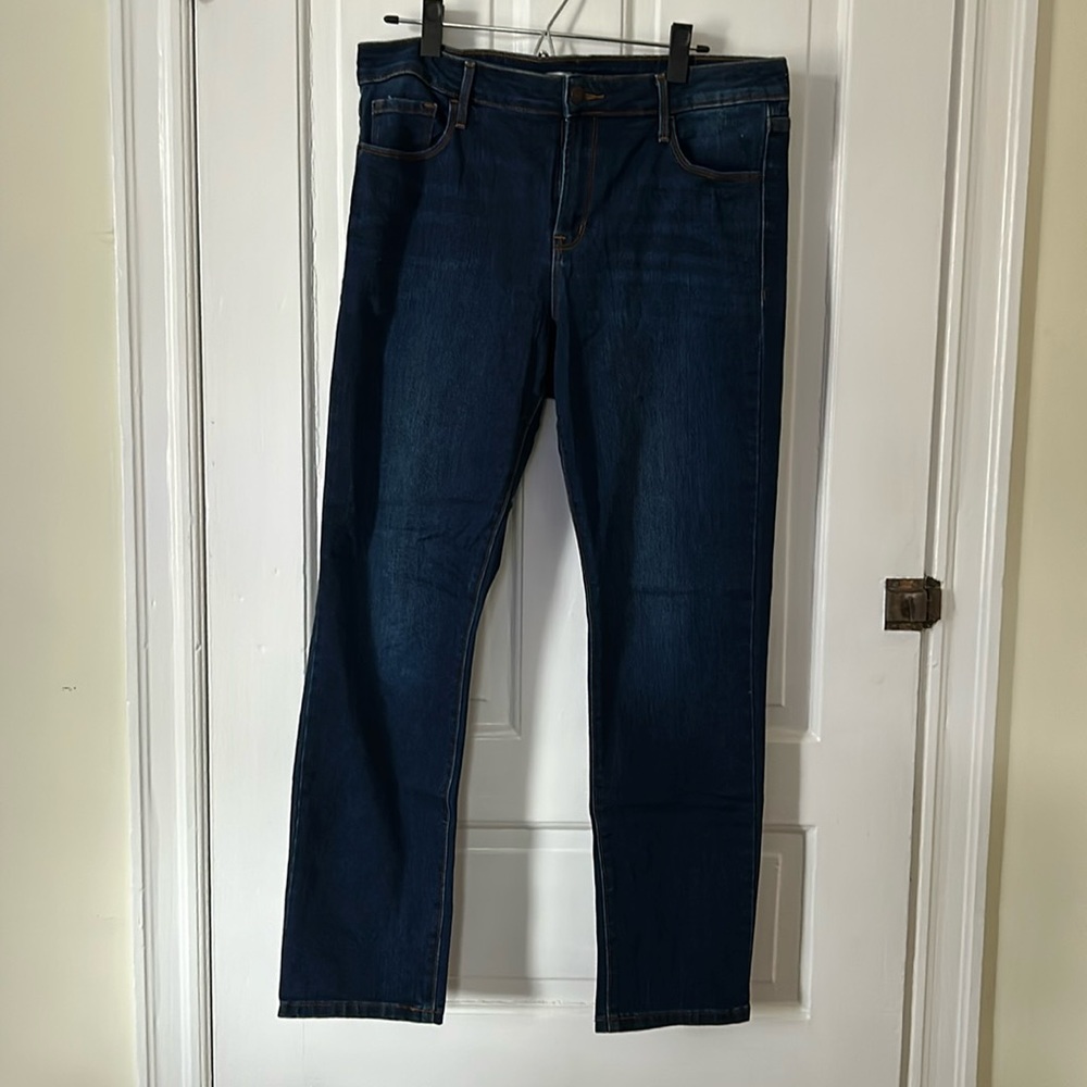 Old Navy power straight dark wash jeans, size 12, never worn